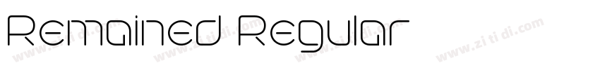 Remained Regular字体转换 Remained Regular字体转换
